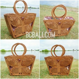 natural grass ata rattan butterfly style women handbag full handmade